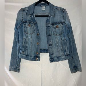 H&M Women's Cropped Jean Jacket ● Blue ● 6